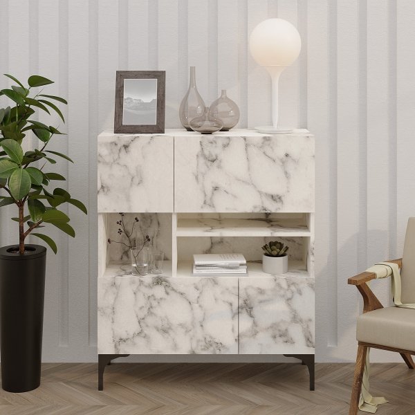 Krista-Schrank - Carrara-Marmor Krista-Schrank - Carrara-Marmor