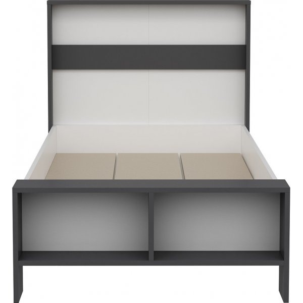 Life Einzelbett 90x190 cm - Anthrazit/Wei