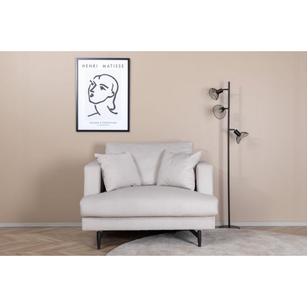 Hedlunda Sessel - Beige Kordsamt + Textilreinigung fr Mbel