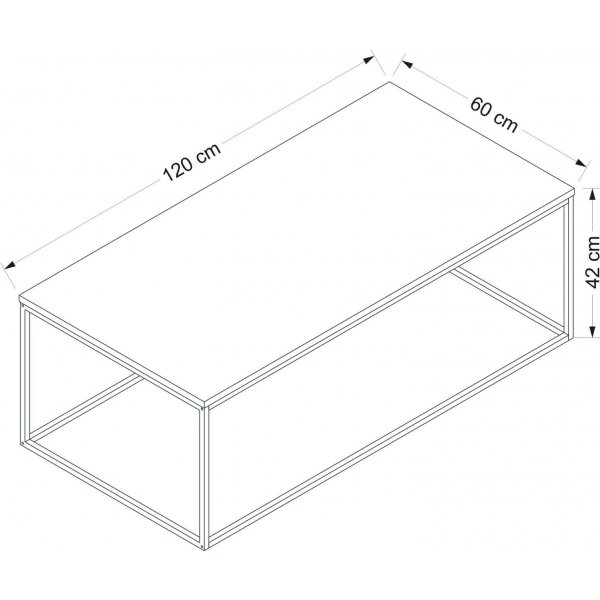 Tiger Couchtisch 120 x 60 cm - Wei