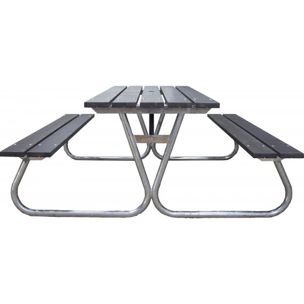 Stabile Bankgarnitur ohne Rckenlehne - Grau