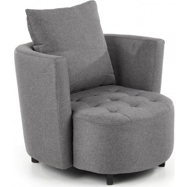 Virginia Sessel mit Fuschemel - Grau