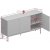 Soma Sideboard mit 3 Tren - Schwarz/Espresso