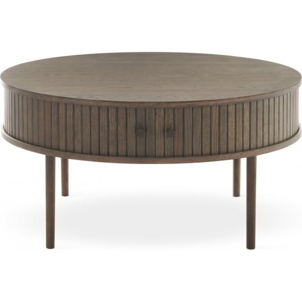 Slide Couchtisch Ø90 cm - Braun lackierte Eiche Slide Couchtisch Ø90 cm - Braun lackierte Eiche