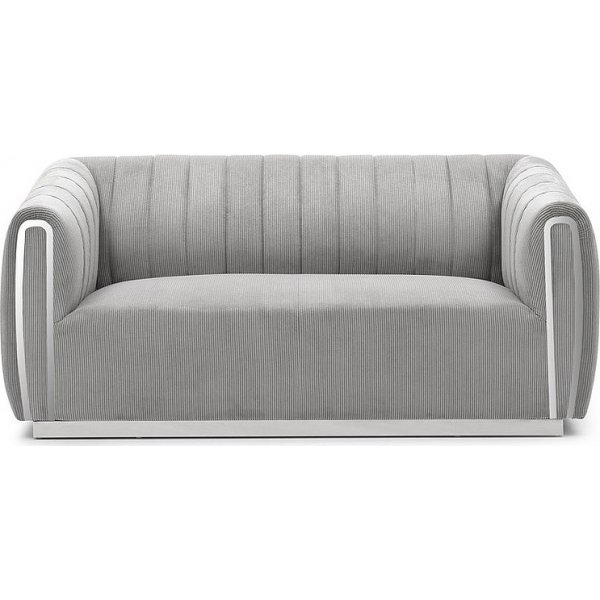 Santorini 2-Sitzer-Sofa - Grauer Kordsamt