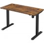 Eleonora hhenverstellbarer Schreibtisch 120 x 60 cm - Braun/Schwarz