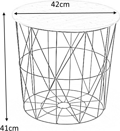 Roseanne Lampentisch Ø42 cm - Weiß Roseanne Lampentisch Ø42 cm - Weiß