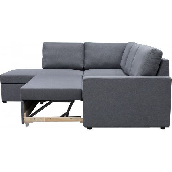 Schlafsofa Dream mit Stauraum (Ecksofa) rechts - Dark Grey