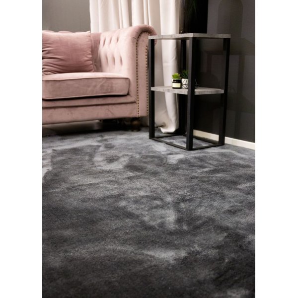 Viskoseteppich Lawson - Dunkelgrauer Viskose-Look Viskoseteppich Lawson - Dunkelgrauer Viskose-Look
