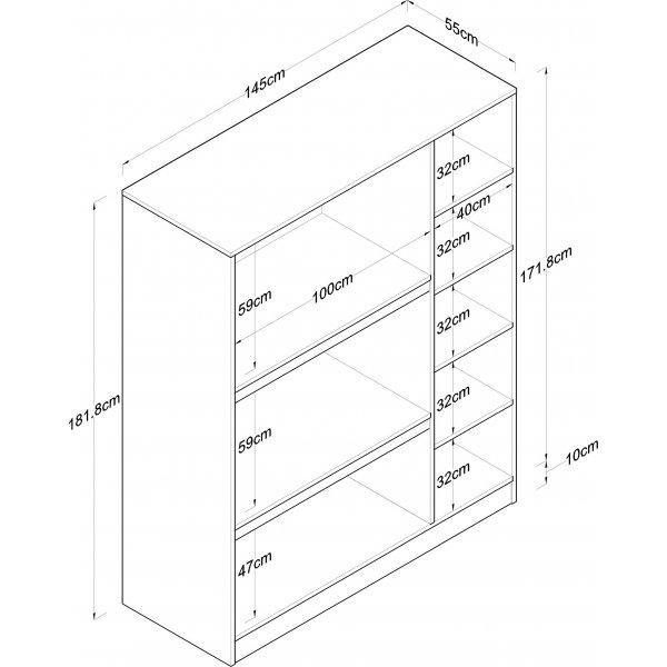 Baden Kleiderschrank 5 - Weiß Baden Kleiderschrank 5 - Weiß