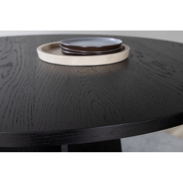 Bootcut-Esstisch 110 cm - Schwarz