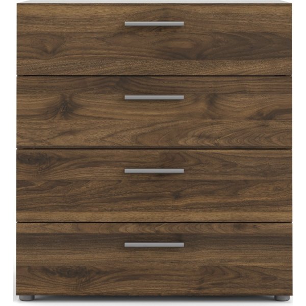 Pepe breite Kommode mit 4 Schubladen - Walnuss Pepe breite Kommode mit 4 Schubladen - Walnuss