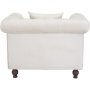 Chesterfield Sessel Churchill - Beige Samt