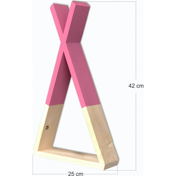 Rafa Wandregal 142 - Holz/Rosa