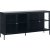 Toddy Sideboard aus schwarzem Metall mit Glastren, Breite 170 cm