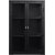 Toddy schwarzer Wandschrank mit Doppeltr H90 cm