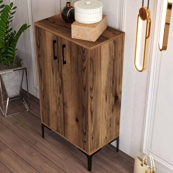 Prager Schuhschrank - Nussbaum Prager Schuhschrank - Nussbaum