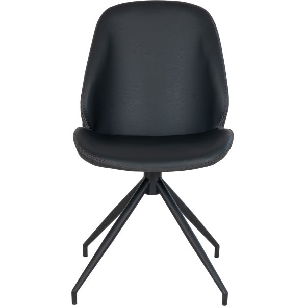 Esszimmerstuhl drehbar schwarz PU Esszimmerstuhl drehbar schwarz PU