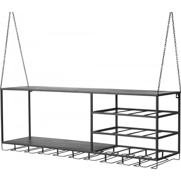 Wandregal aus Metall - Schwarz