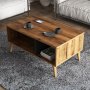 Exxen Couchtisch 90 x 41,6 cm - Nussbaum/Anthrazit