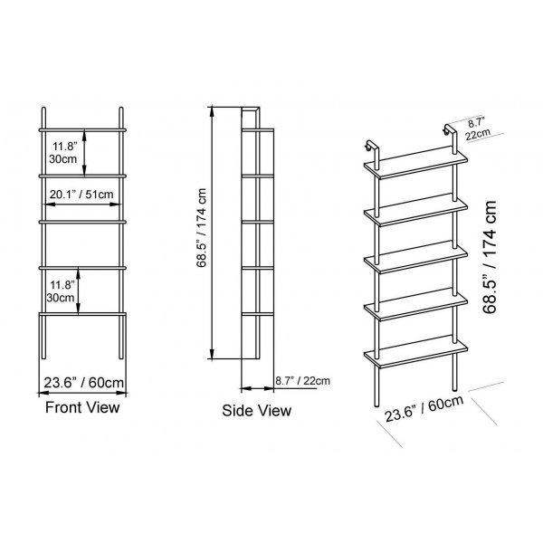 Bücherregal Paula - Schwarz Bücherregal Paula - Schwarz