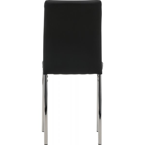 Lily Esszimmerstuhl - Schwarzes PU/Chrom
