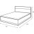 Dentro Bett mit Stauraum 160 x 200 cm - Wei/Eiche + Mbelpflegeset fr Textilien