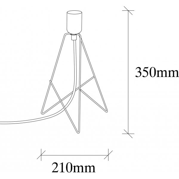 Pyramid Tischlampe - Schwarz/Kupfer