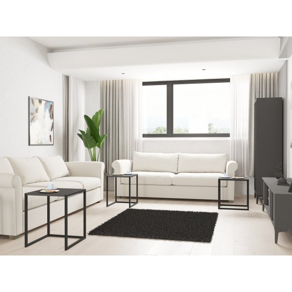 Tali Tisch 34/39/44 x 45 cm - Schwarz/Anthrazit