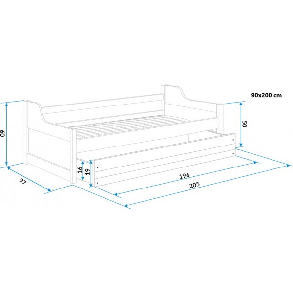 Odense Juniorbett - Wahlfreie Farbe und Größe! Odense Juniorbett - Wahlfreie Farbe und Größe!