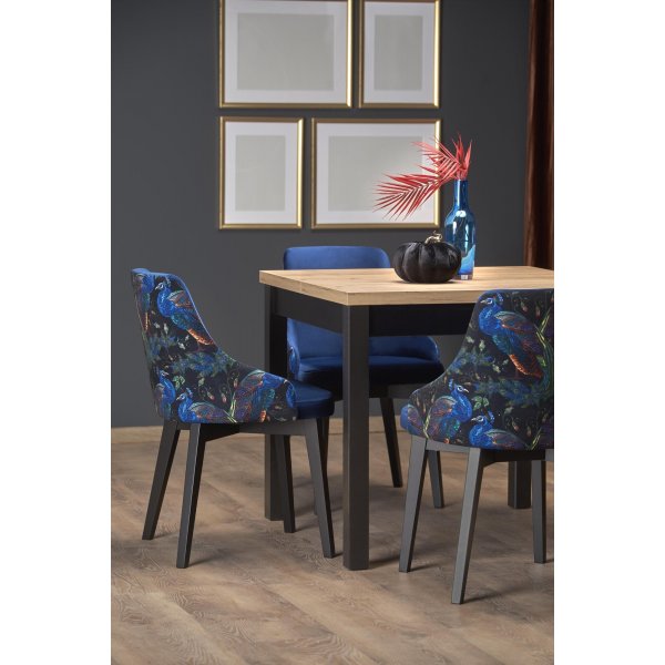 Callahan Esstisch 90-125 x 90 cm - Craft-Eiche/Schwarz