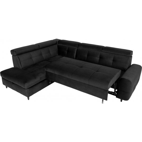 Matras Ecksofa mit offenem Ende links - Schwarz Matras Ecksofa mit offenem Ende links - Schwarz