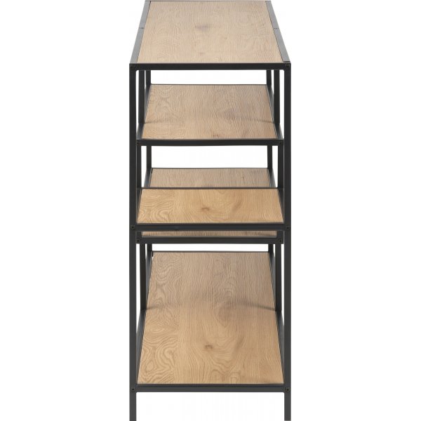 Seaford Bcherregal 114x78 cm - Eiche/schwarz