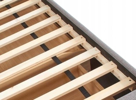 Hewie Bett mit Stauraum - Grau/Walnuss + Textilreinigung fr Mbel