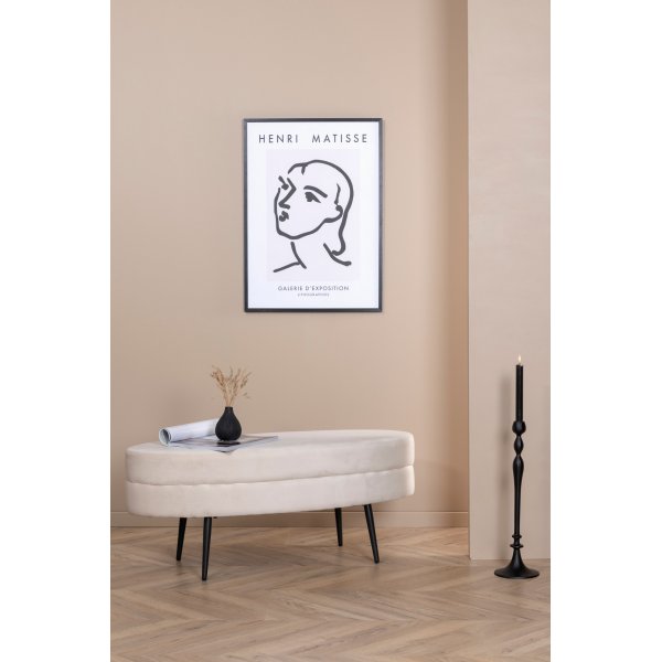 Rino Pouf - Beige Samt Rino Pouf - Beige Samt