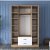 Bardo Kleiderschrank 140 x 51,5 x 210 cm - Walnuss/Wei