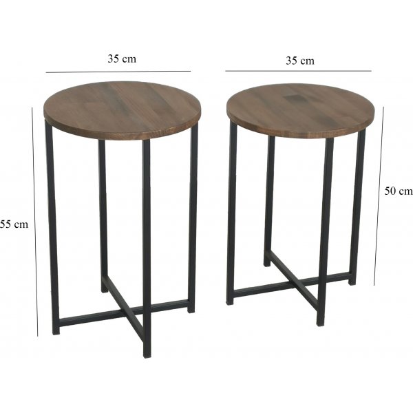 Neta Couchtisch 35/35 cm - Nussbaum