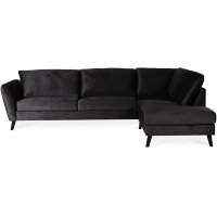 Country Sofa mit offenem Abschluss rechts - Anthrazitgrau (Samt) Country Sofa mit offenem Abschluss rechts - Anthrazitgrau (Samt)