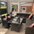Kundenbild Davenport Outdoor-Gruppe mit Tisch (Kunststoff-Rattan) - Grau