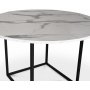 Sintorp runder Esstisch 115 cm - Weier Marmor (Exklusives Laminat)