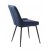 Carina-Stuhl aus blauem Samt mit Rautenmuster