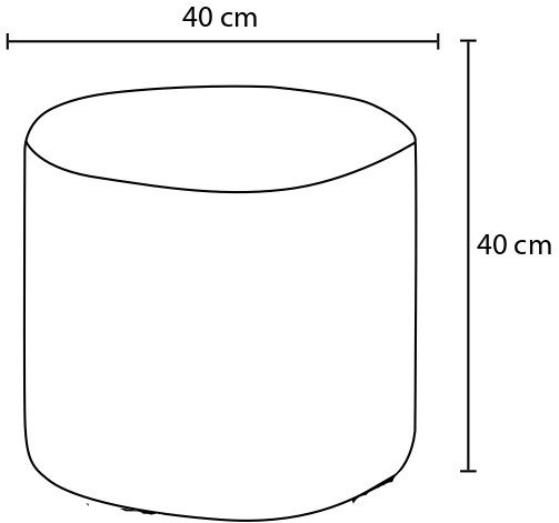 Inozu Pouf - Dunkelgrau Inozu Pouf - Dunkelgrau