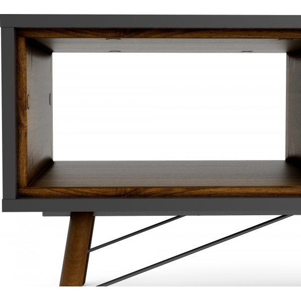 Ry Couchtisch 101,8 x 48,2 cm - Schwarz/Walnuss