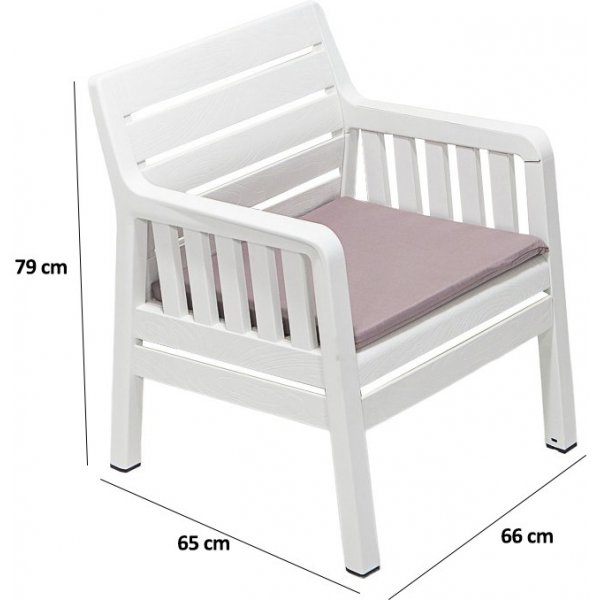 Lara Loungesessel - Weiß Lara Loungesessel - Weiß