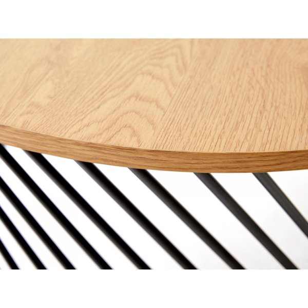 Kapitol Couchtisch 80 cm - Eiche/schwarz