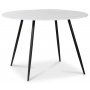 Sunda II Esstischgarnitur, 110 cm runder Tisch + 4 Sunda Sthle schwarz / Seilsitz