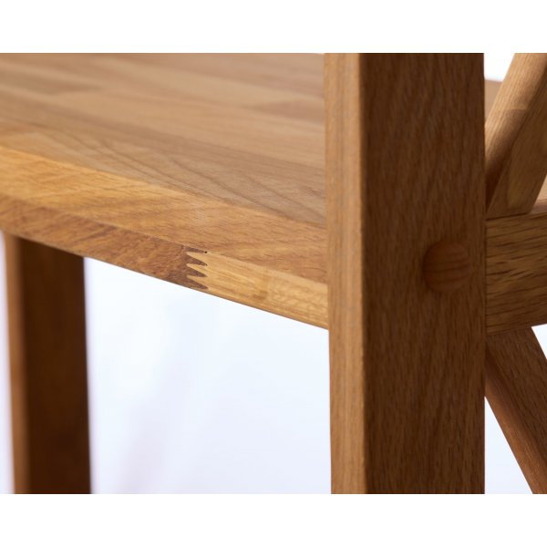 X-Bcherregal aus gelter Eiche