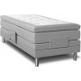 Cloud verstellbares Bett 7-Zonen (Hellgrau Rocco570) - Breite whlbar