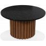 Matisse 85 runder Couchtisch - Eiche / Marmor (Donau-Granit)