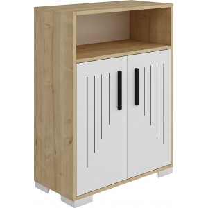 Moon Schrank - Saphir-Eiche/Wei